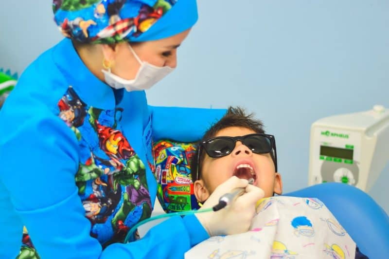 Child and dentist