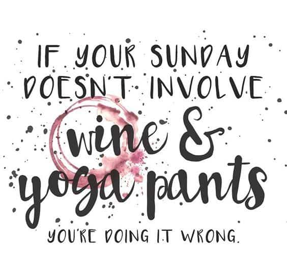 Wine and yoga pants
