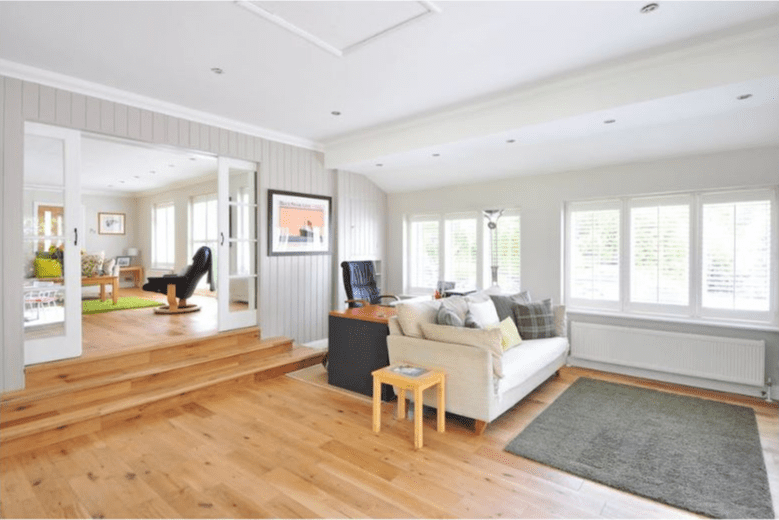 Livingroom with wood flooring