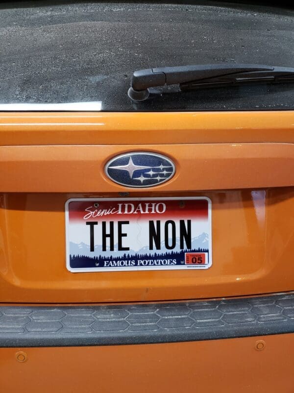The Non license plate
