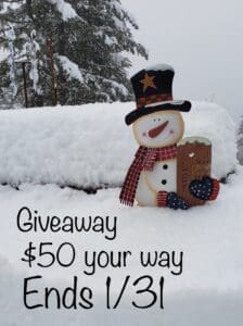 Win $50 your way Ends 1/31