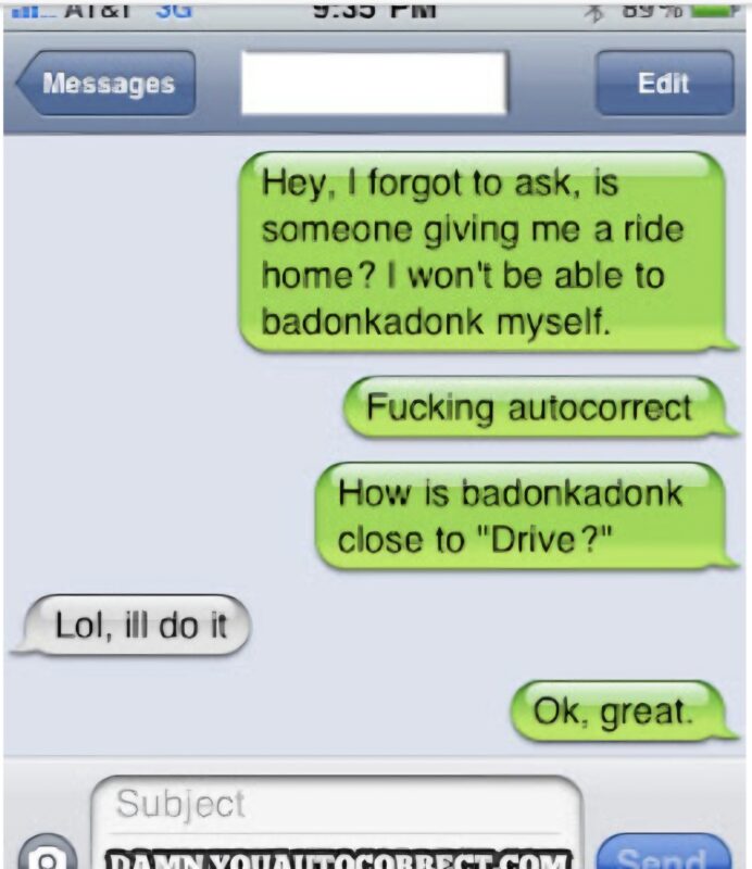 Auto correct funny text