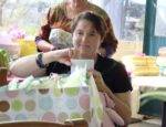 Lady at a baby shower