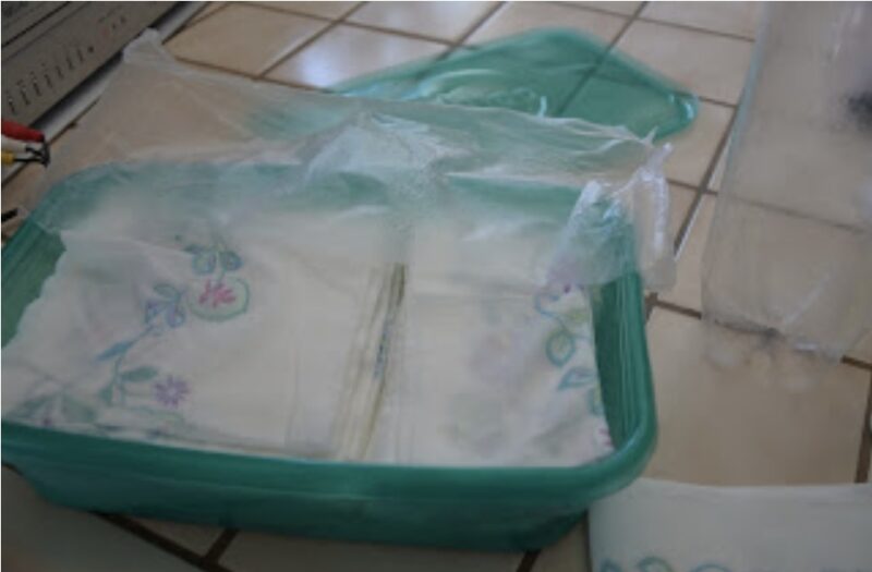 Finished homemade  baby wipes