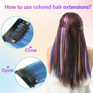 Colorful hair extensions
