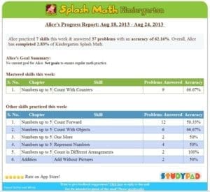 Splash math app