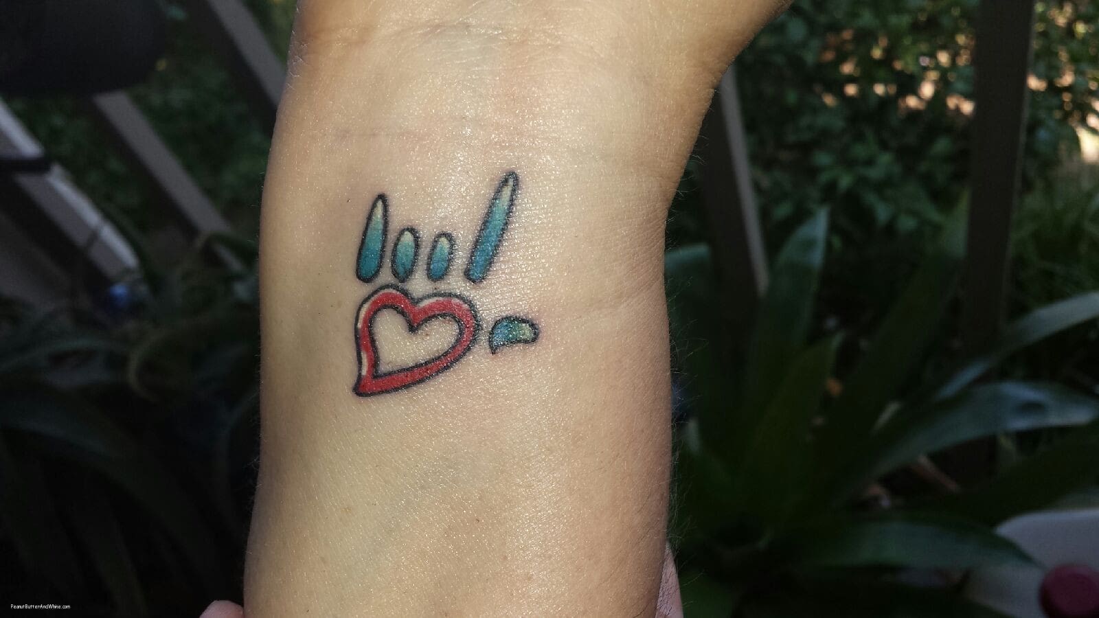 Tattoo I love you symbol