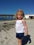 Little girl at the beach in San Diego California
