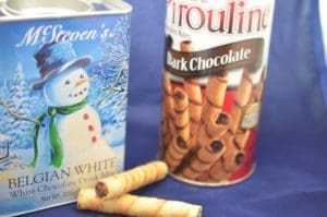 Snowman gift basket goodies