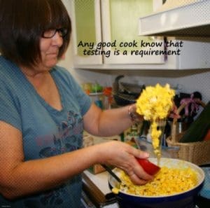 woman making popcorn balls