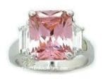 Pink topaz ring