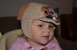 little girl in a cool gel cap
