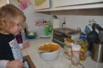 Little girl baking