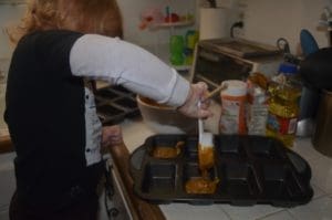 Little girl baking