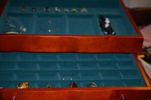 Inside jewelry box