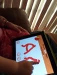 Teaching child to trace letters