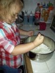 Little girl baking