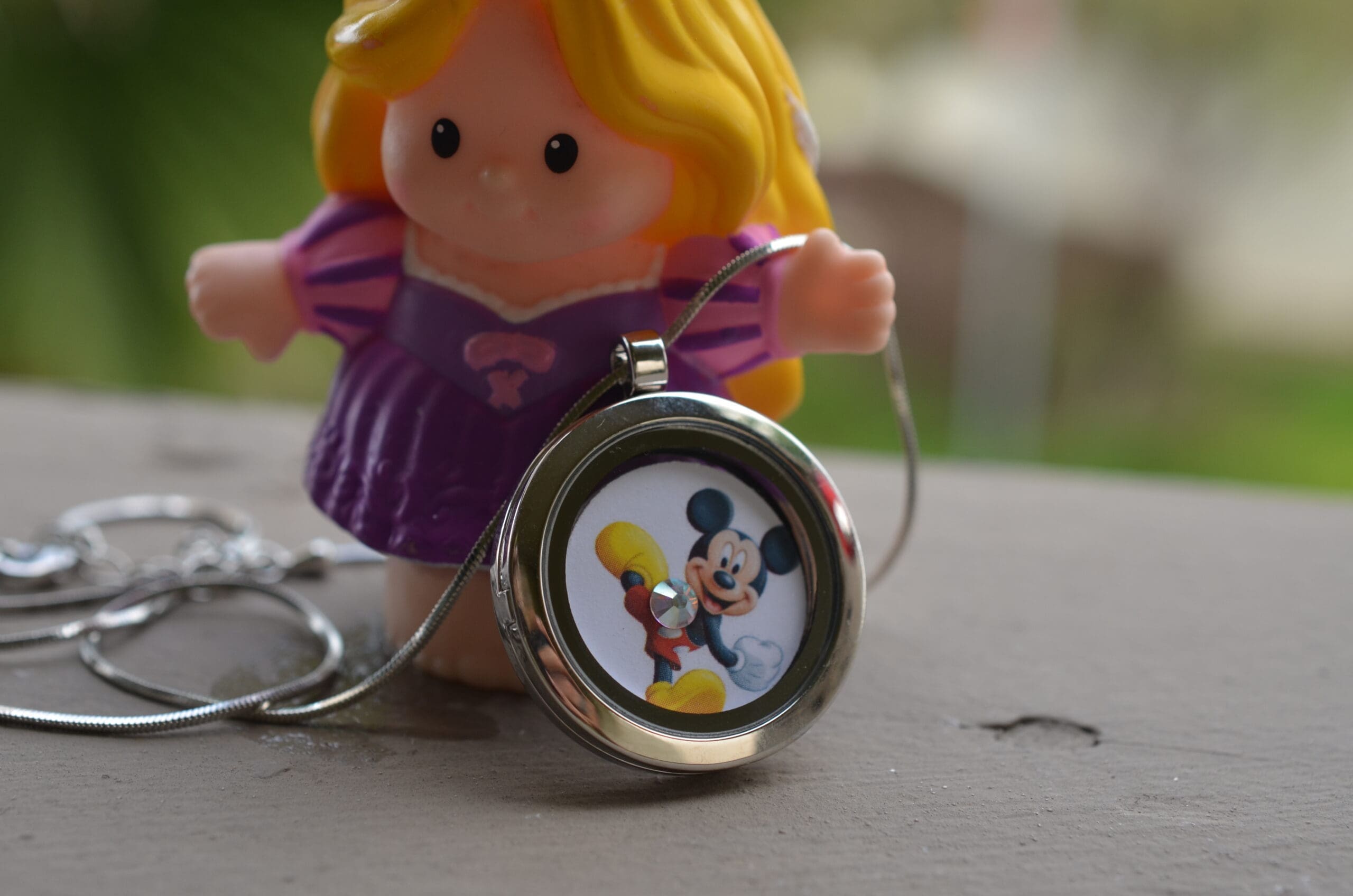 Tinseled Token Floating Locket Necklace