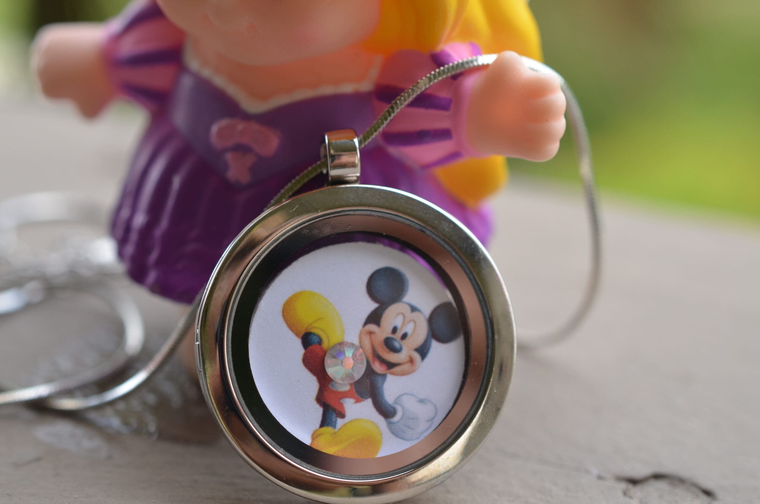 Tinseled Token Floating Locket Necklace