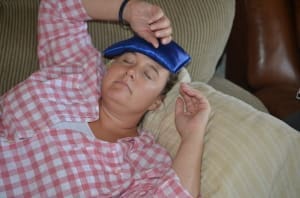 Lady with her Karmick Eye Mask