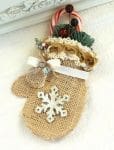 burlap ornament