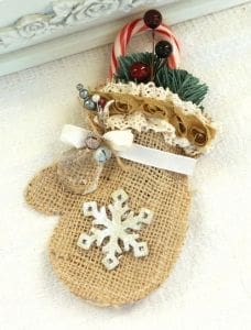 burlap ornament