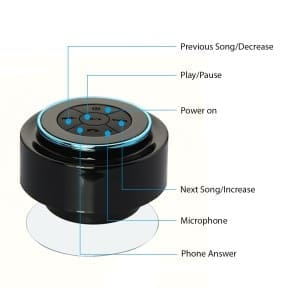 IBSound IPX7 Waterproof Bluetooth Shower Speaker