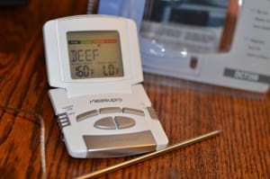 Programmable with Timer Instant Read Wired Probe Digital, Meat, Food, Grill BBQ Cooking Kitchen Thermometer with Timer