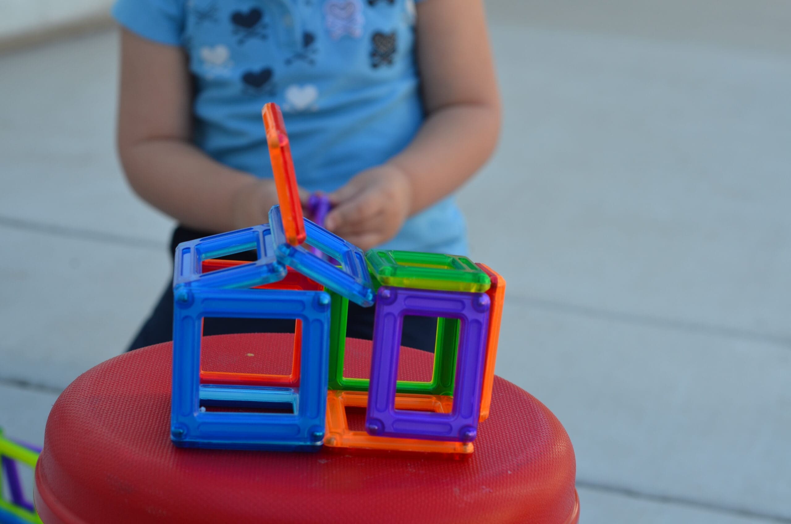 Little girl and her PowerClix Classic Creativity Set