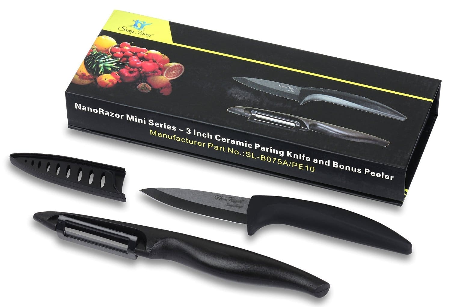 NanoRazor 3" Ceramic Paring Knife & Free Peeler