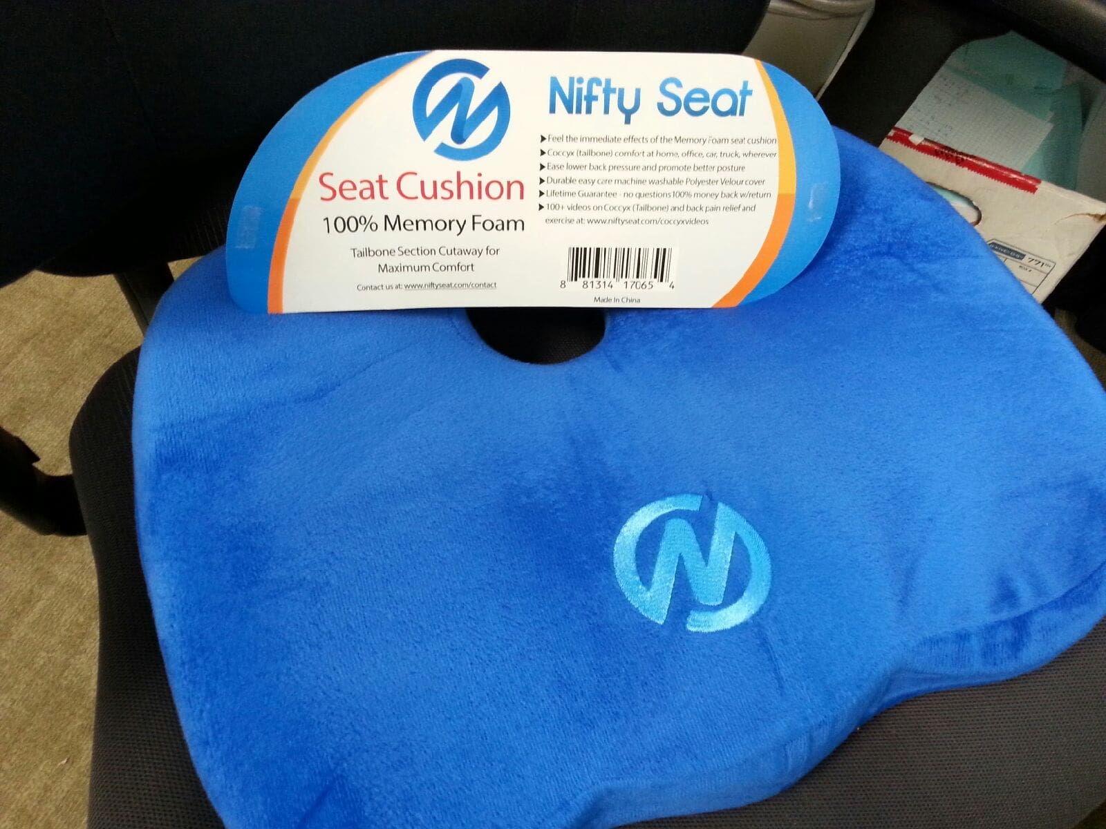 Nifty Seat!! Coccyx Seat Cushion