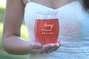 Engraved Stemless Wine Glasses