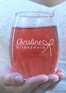 Engraved Stemless Wine Glasses