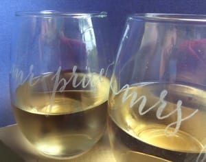 Engraved Stemless Wine Glasses