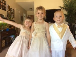 Wedding party kids