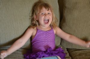 Little girl laughing