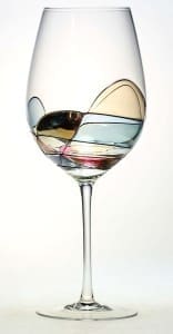 Handpainted wine glass