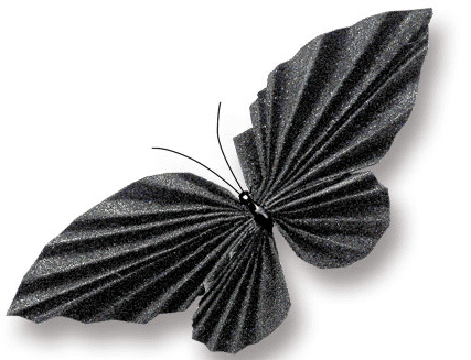 folded butterfly paper art
