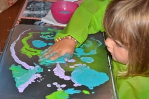 Child painting