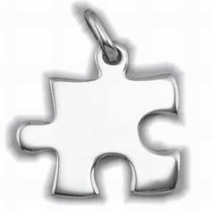 Silver puzzle piece