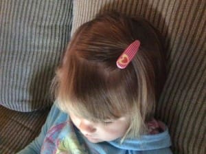 Little girl with a barrette