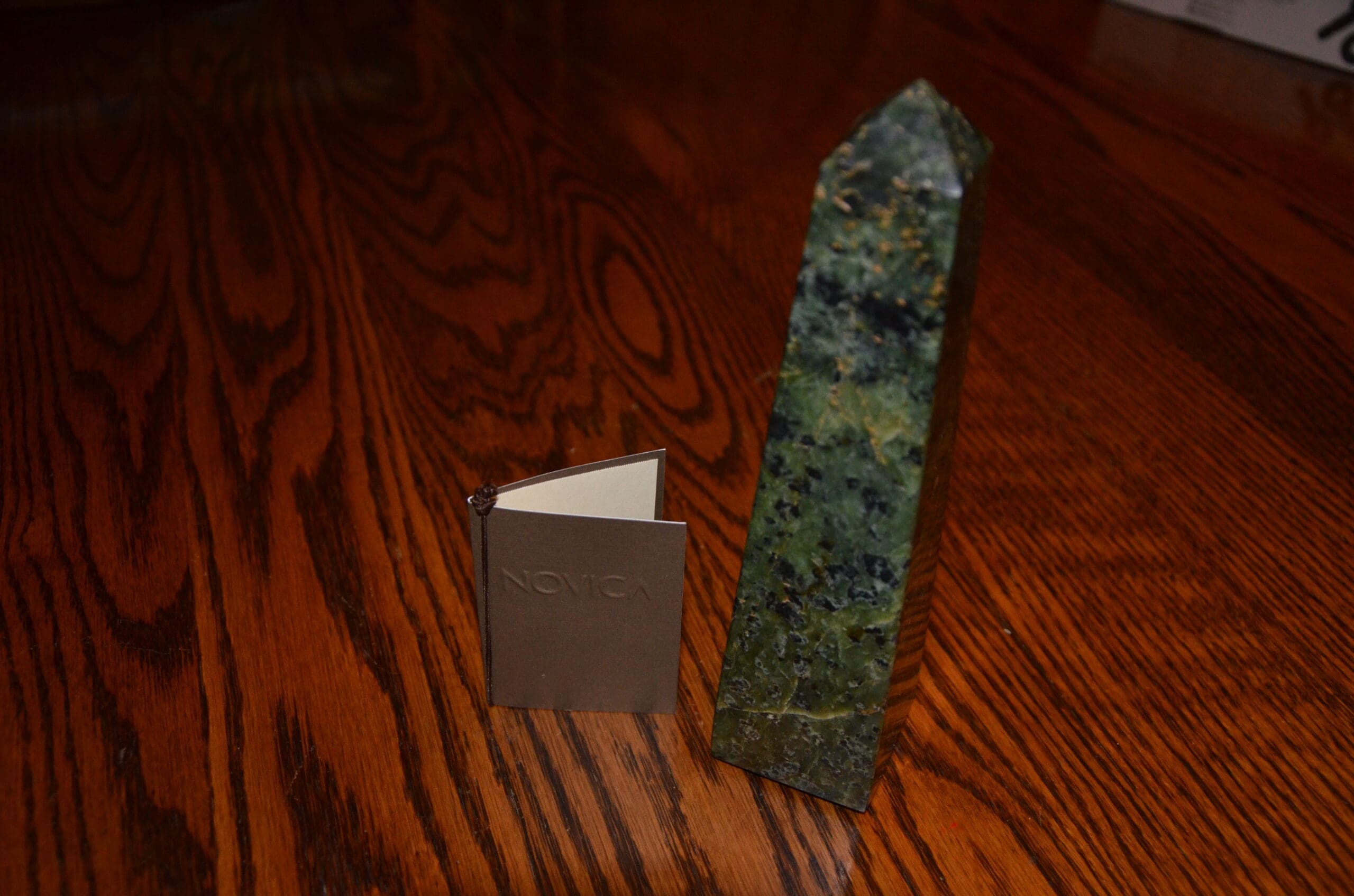 NOVICA Jade Obelisk