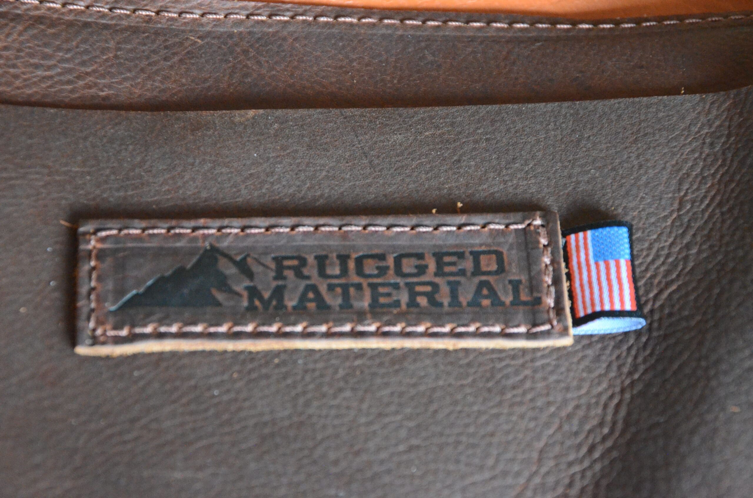 Rugged Material Real Grain Leather Briefcase