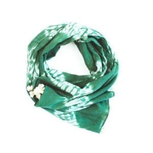 Womans green scarf