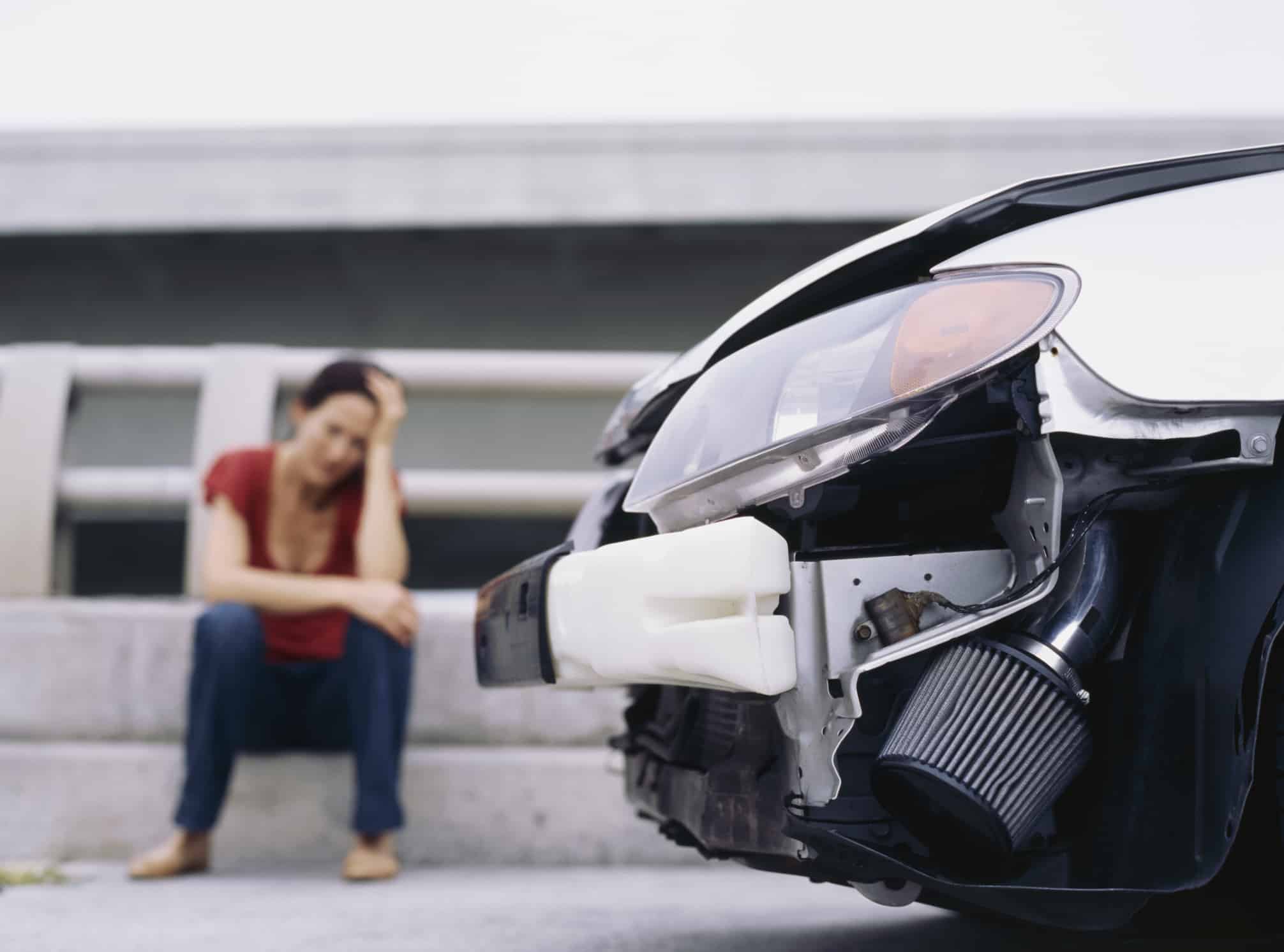 Automobile Accident Woman after car accident