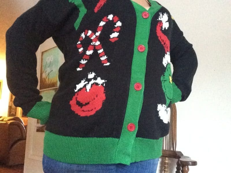 Grinch Ugly cardigan sweater 