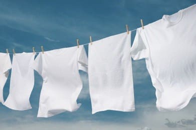 White towels on clothes line