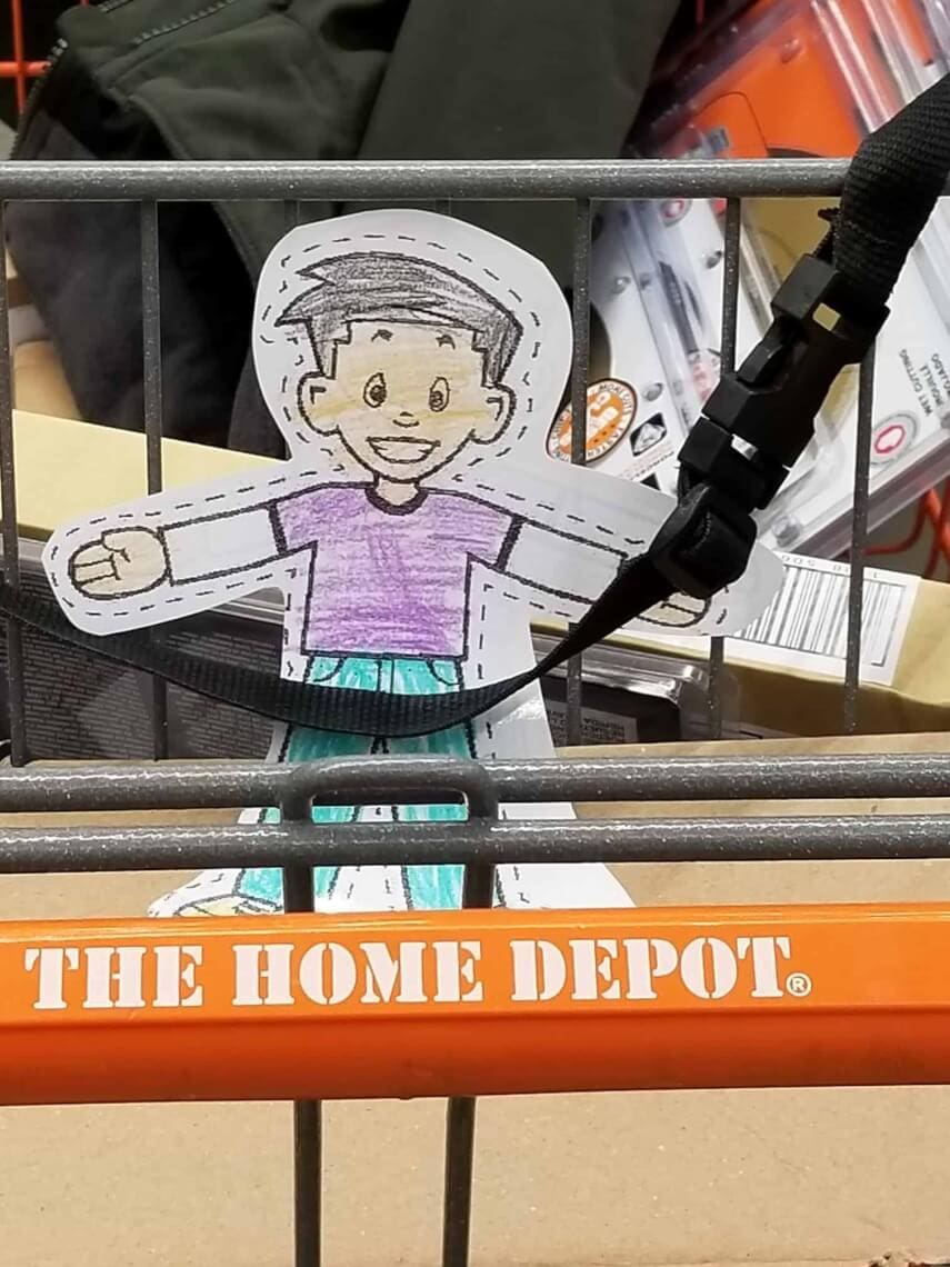 Flat Stanley in Home Depot