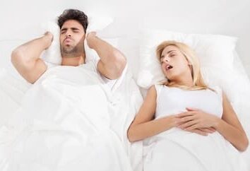 Snoring woman Angry Man