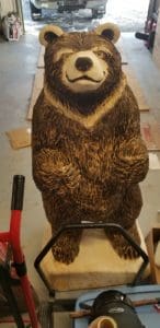 Our carved bear Giveaway Post